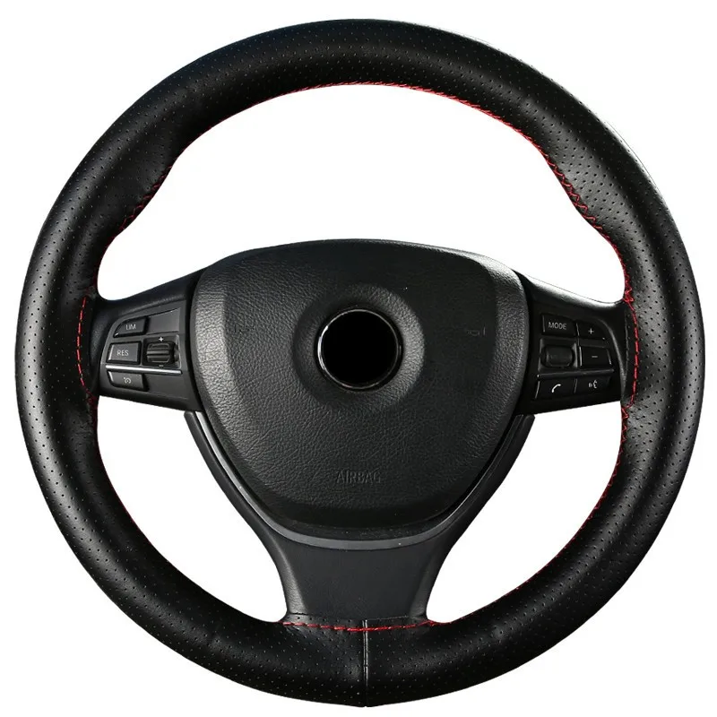 DIY Genuine Leather Car Steering Wheel Cover Soft Anti slip Braid Cover For Honda Civic Fit Accord CRV HRV Jazz Odyssey Breeze