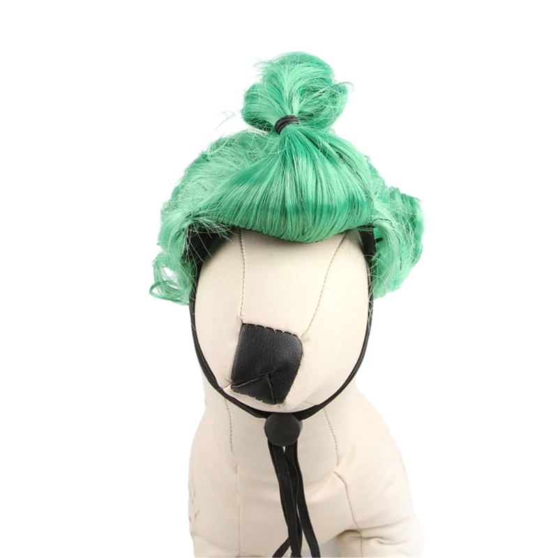 

Pet Halloween Party Show Cosplay Wigs for Dog Prank Headwear for Take Photo M76D