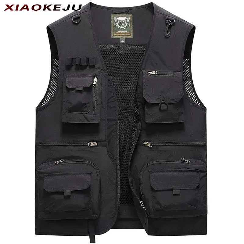 Coats Waterproof Camping Vest Fishing Clothing Hunting Men's Windbreaker Motorcyclist Vests Professional Padded Luxury Work Man