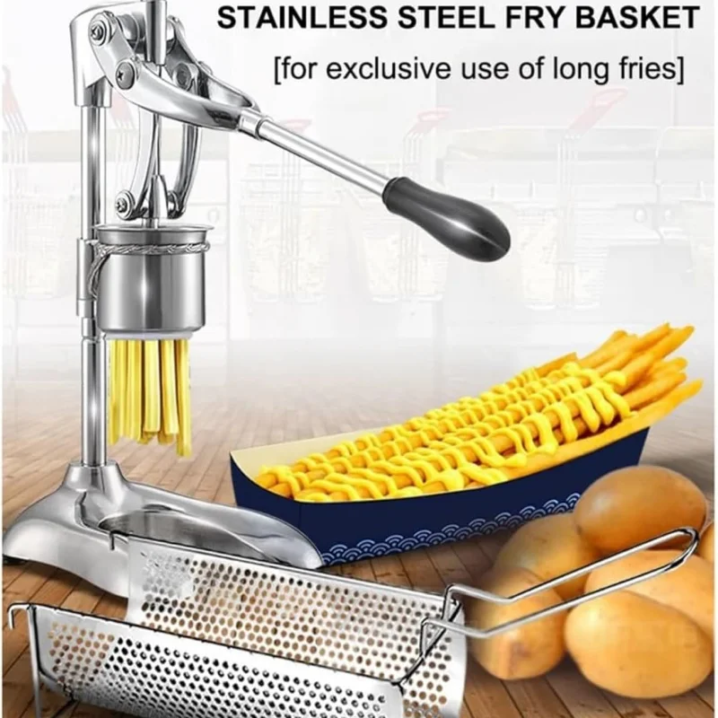 Mashed Potatoes Fried Chip Super Long French Fries Maker Machine Long Potatoes Fried Chips Extruders Manual Long Potato Machine