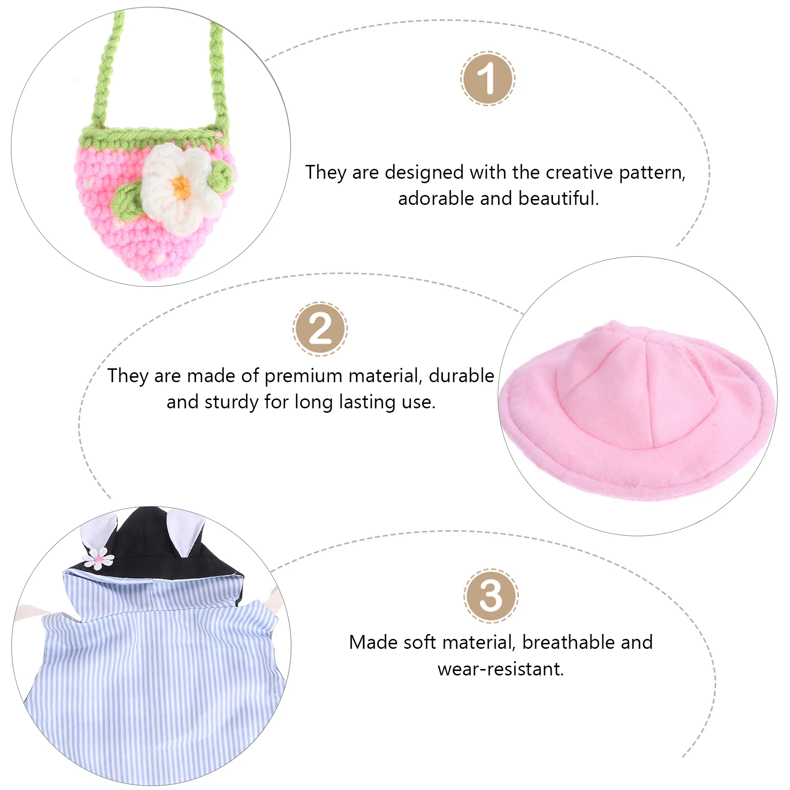 

Bunny Vest Leash Set Rabbit Costume Accessories Durable Sturdy Dress Up Wedding Birthday Party Small Pet Outfit