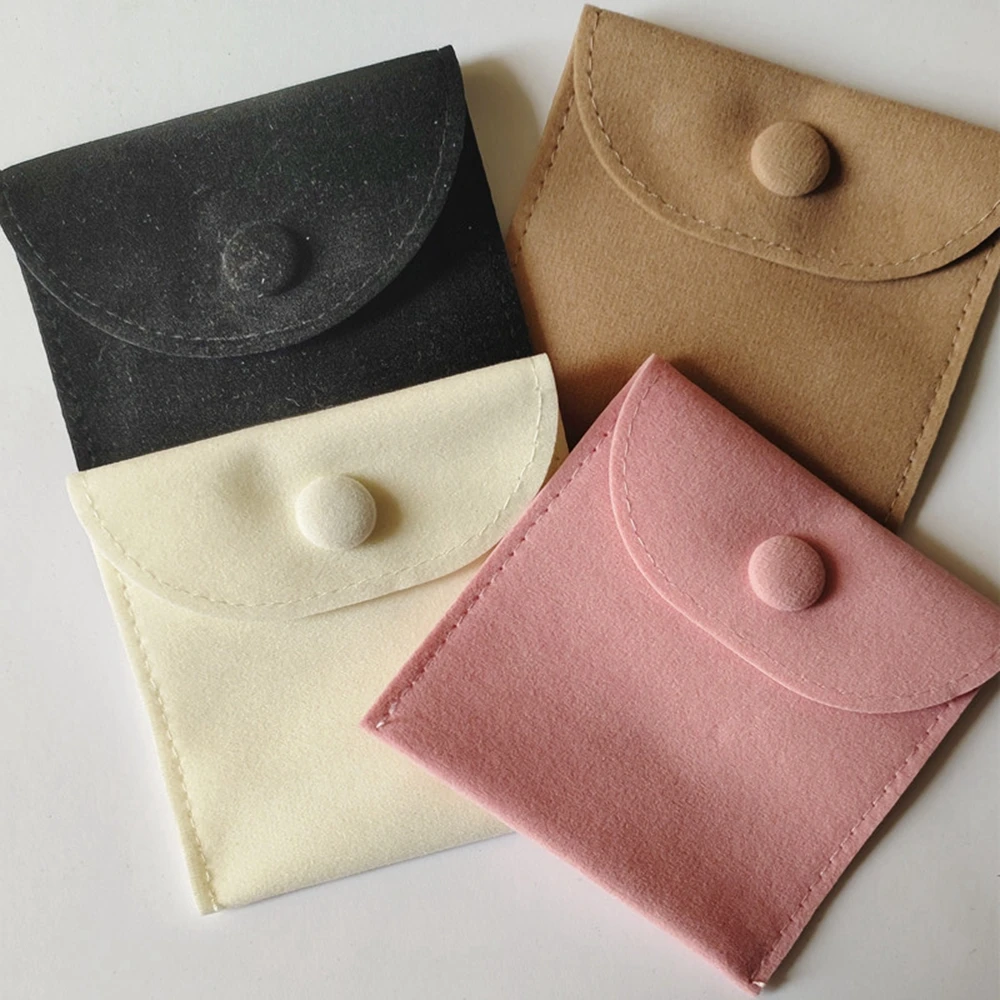 10pcs/Lot 8 X 8CM Jewellery Pouch Packaging Bag Soft Velvet Gift Bracelet Necklace Earrings Rings Storeage Custom Logo