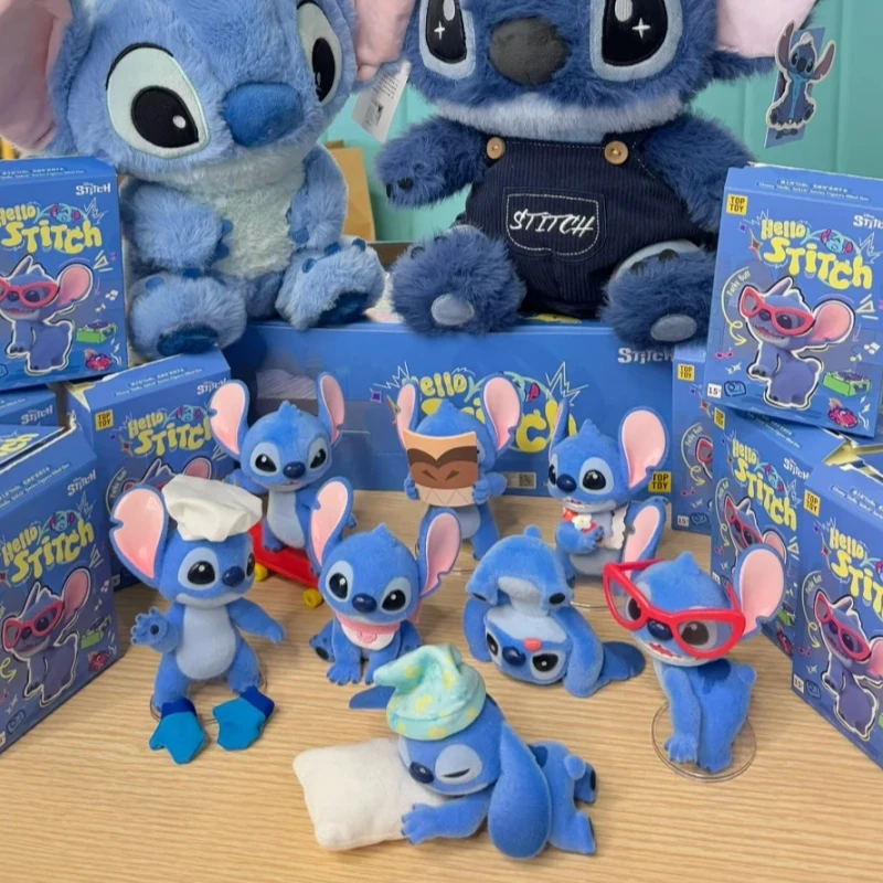 Genuine TOPTOY Stitch Blind Box Hello Stitch Series Kawaii Mystery Box Figures Ornament Cute Birthday Gifts Kids Toys In Stock