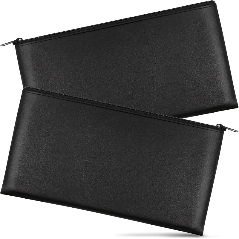 2 Pcs Zipper Money Pouch for Cash, Bank Book, Money Pouch, Cash, Coins, Cosmetics, Tickets and Tools image 5