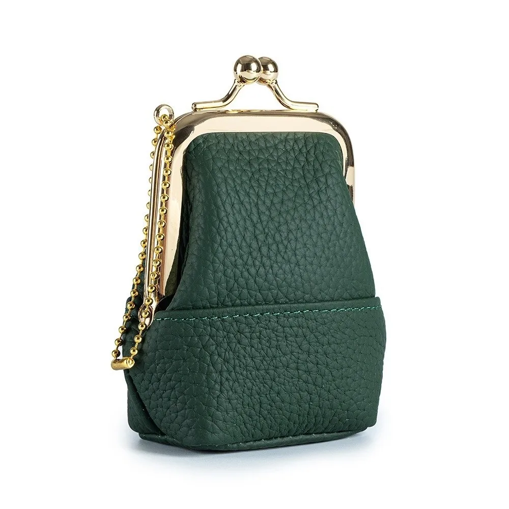 PU Leather Kisslock Coin Purse Kisslock Closure Women Design Multi-purpose Bag Tiny Size Multi-purpose Mini Jewelry Case