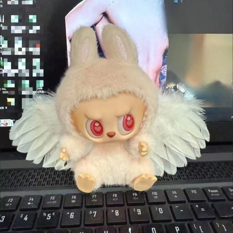 

Кукольная одежда, аксессуары для 15-17 см, Labubu, черно-белые крылья ангела с перьями, сделай сам, мини-куклы, одежда, подарок для девочек