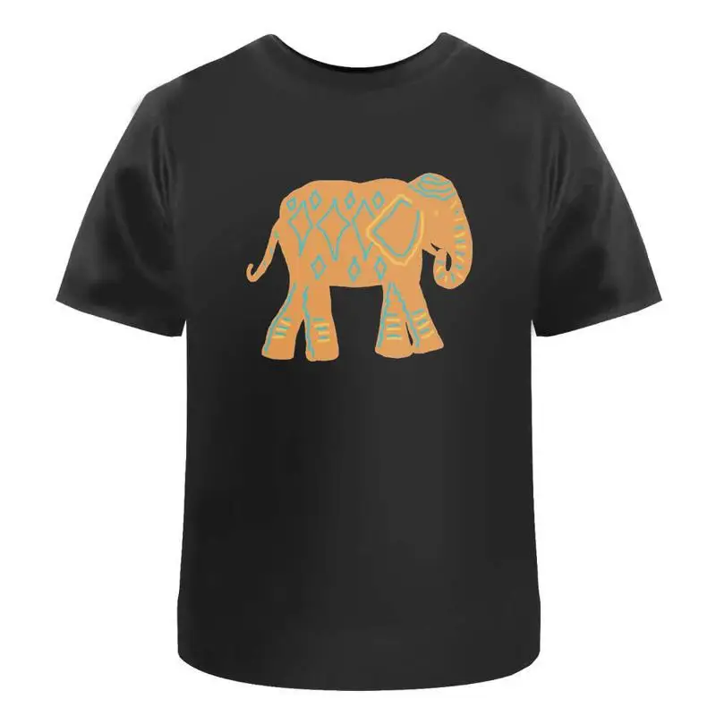 

Painted Regal Elephanted' Cotton T Shirt Ta039797