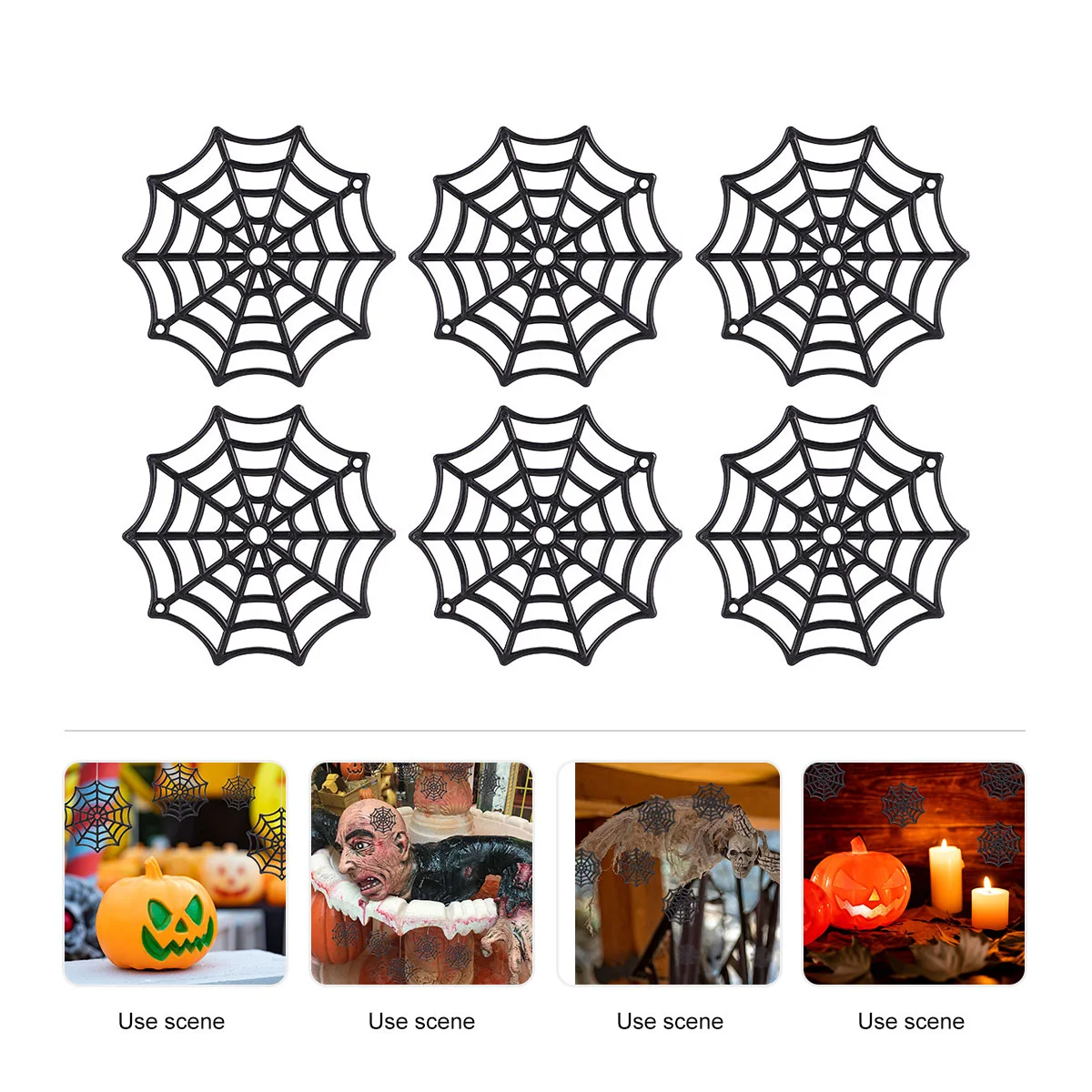 Ragnatela di plastica Halloween Spider Web accessori per le vacanze per la decorazione di Halloween decorazioni nere di ragnatela di Halloween