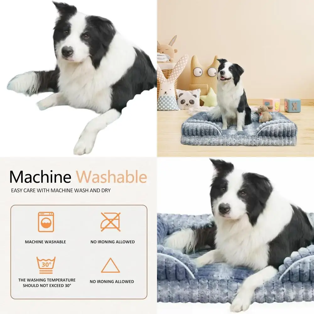 

Кровать для собак из пены с эффектом памяти цвета хаки Tiger Stripe XL со съемным чехлом и нескользящим основанием