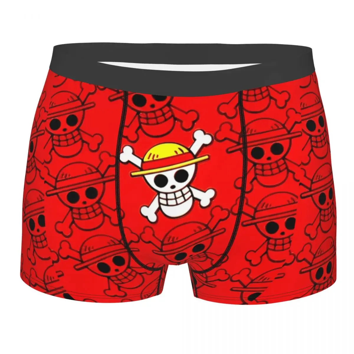 

Men Japan Anime Zoro Luffy Skull Boxer Briefs Shorts Panties Polyester Underwear One Piece Homme Sexy Underpants