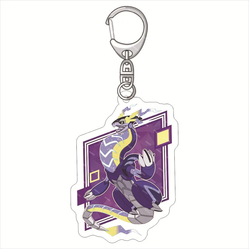 Pokemon Meowscarada Skeledirge Ceruledge Acrylic Key Chain Kawaii Koraidon Anime Key Ring Cute Bag Pendant Key Ring Trinket