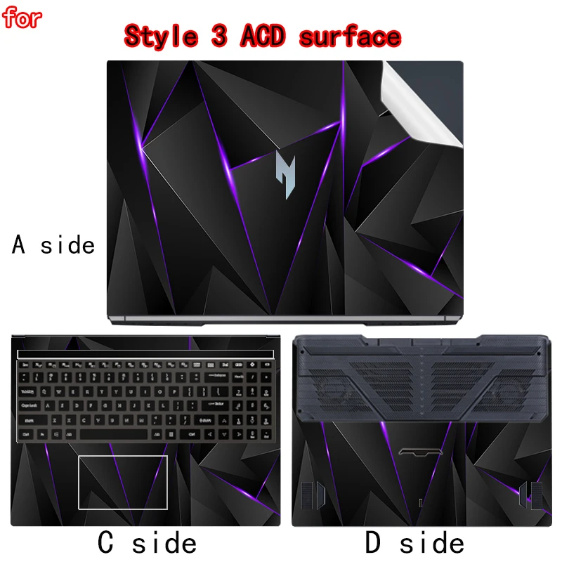 For Acer Gaming Nitro V15/Nitro V16 Laptop Skin Mask Anv 15-51 Shell Protective Film SH16-73/74 Vinyl Custom Decal Film