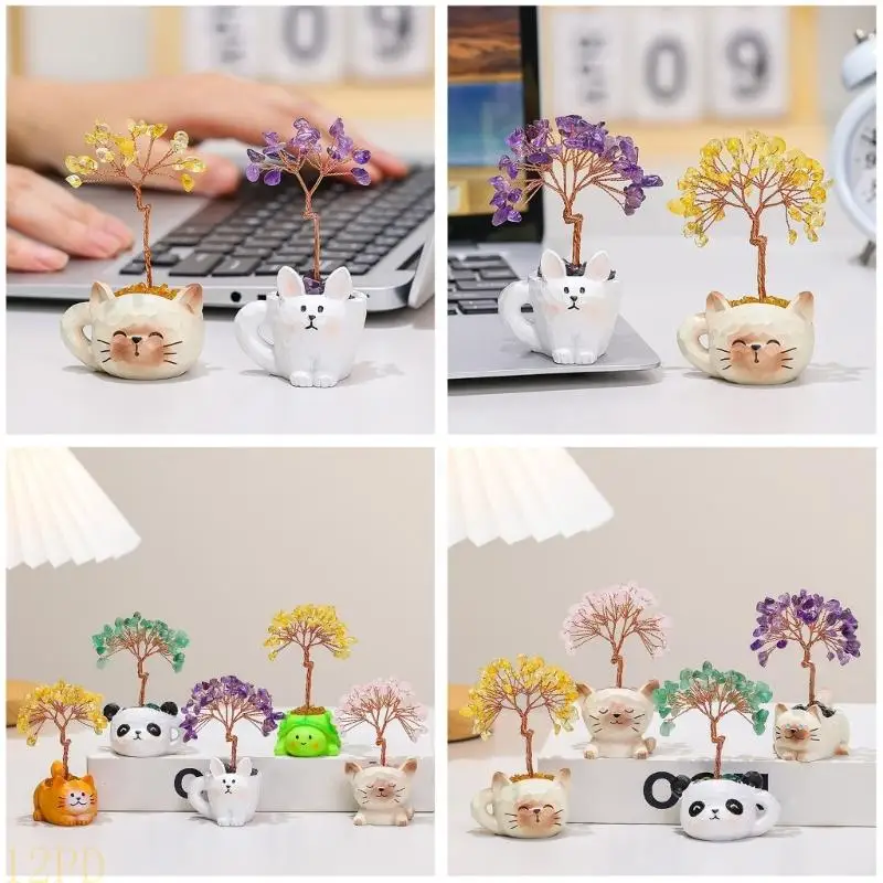 12PD Money Tree Feng Shuis Decoration Ornament for Wealth Luck Housewarmings Gift