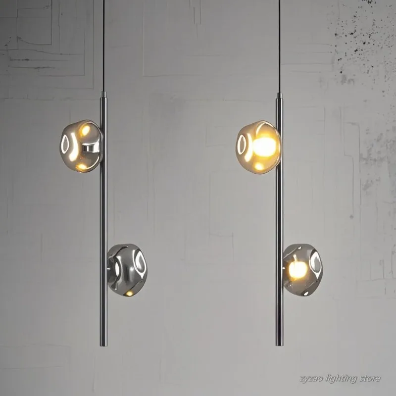 

Modern Gray Clear Glass Pendant Lights Gold Black Metal Home Decor for Dining Room Bedside Lamp Parlor Kitchen Pendant Lamp
