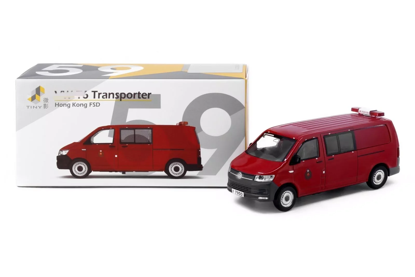 

TINY 59 T6 TRANSPORTER HONG KONG FSD 1/64 DIECAST CAR MODEL 003286