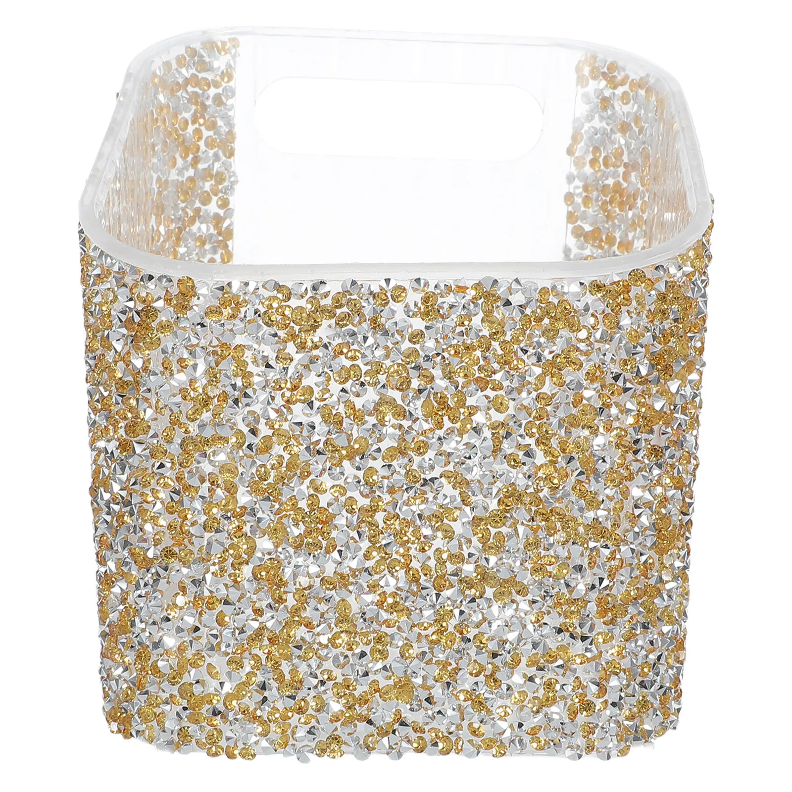 Adhesive Rhinestone Toothbrush Holder Mount Stylish Bathroom Storage Rack Shower Organizer Space-Saving Waterproof
