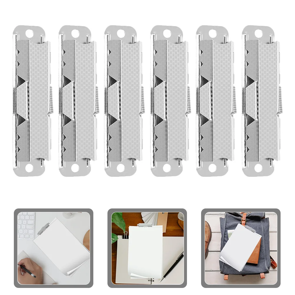 

6 Pcs Clipboard Clipboards Bulk Office Hanging Clips Hardware Replacement Holders Reusable Sturdy for Supplies