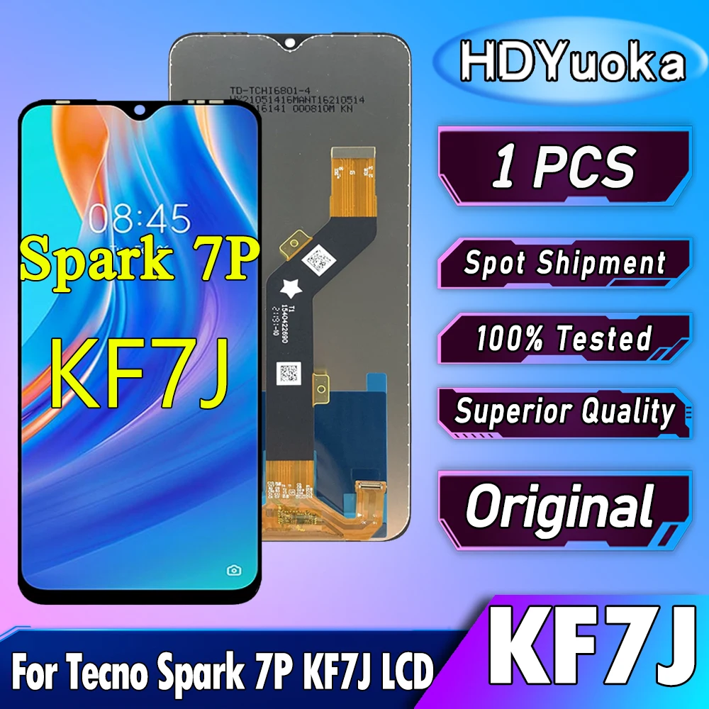 توصيل شاشة LCD 6.8 بوصة الأصلية لـ Tecno Spark 7P KF7J: تقييم ونصائح للاستخدام الفعّال