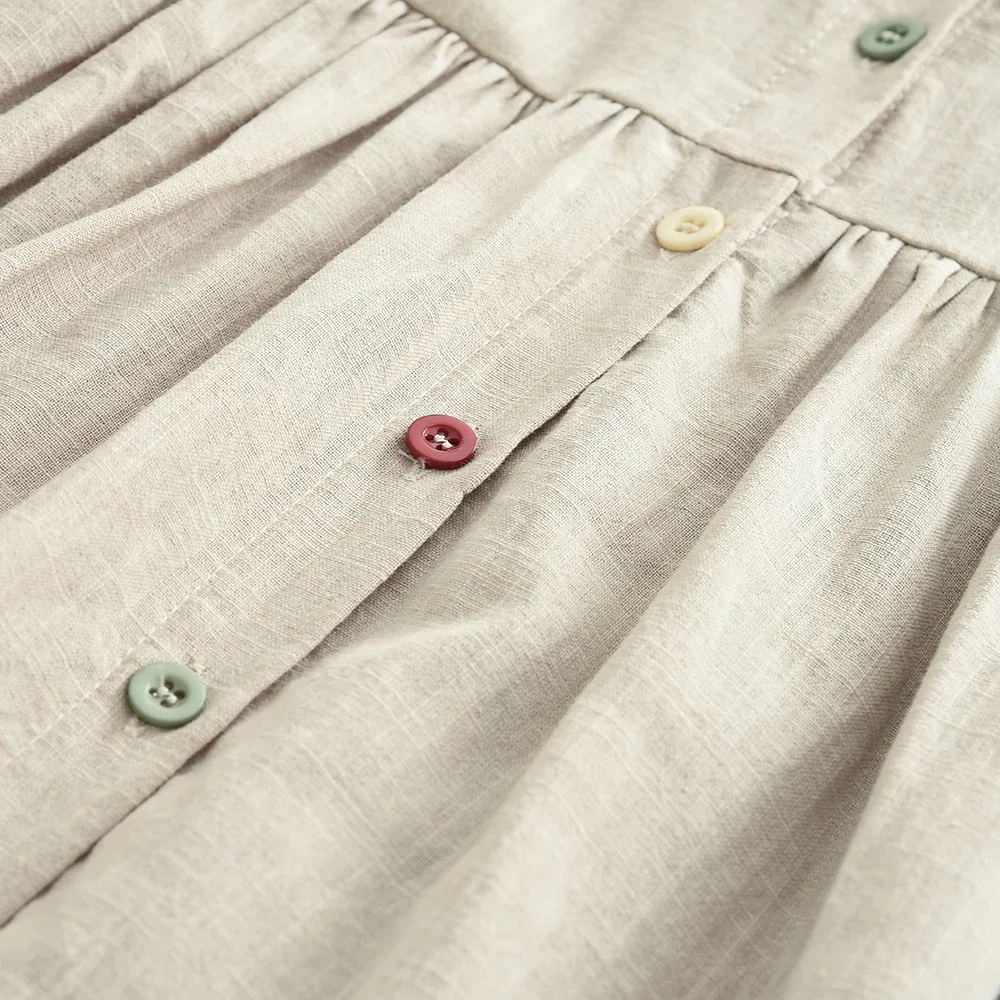 الخريف أزياء الاطفال ملابس طويلة الأكمام بدوره إلى أسفل طوق واحدة الصدر اللباس 1 قطعة 3-7 سنوات الفتيات اليومية لباس غير رسمي