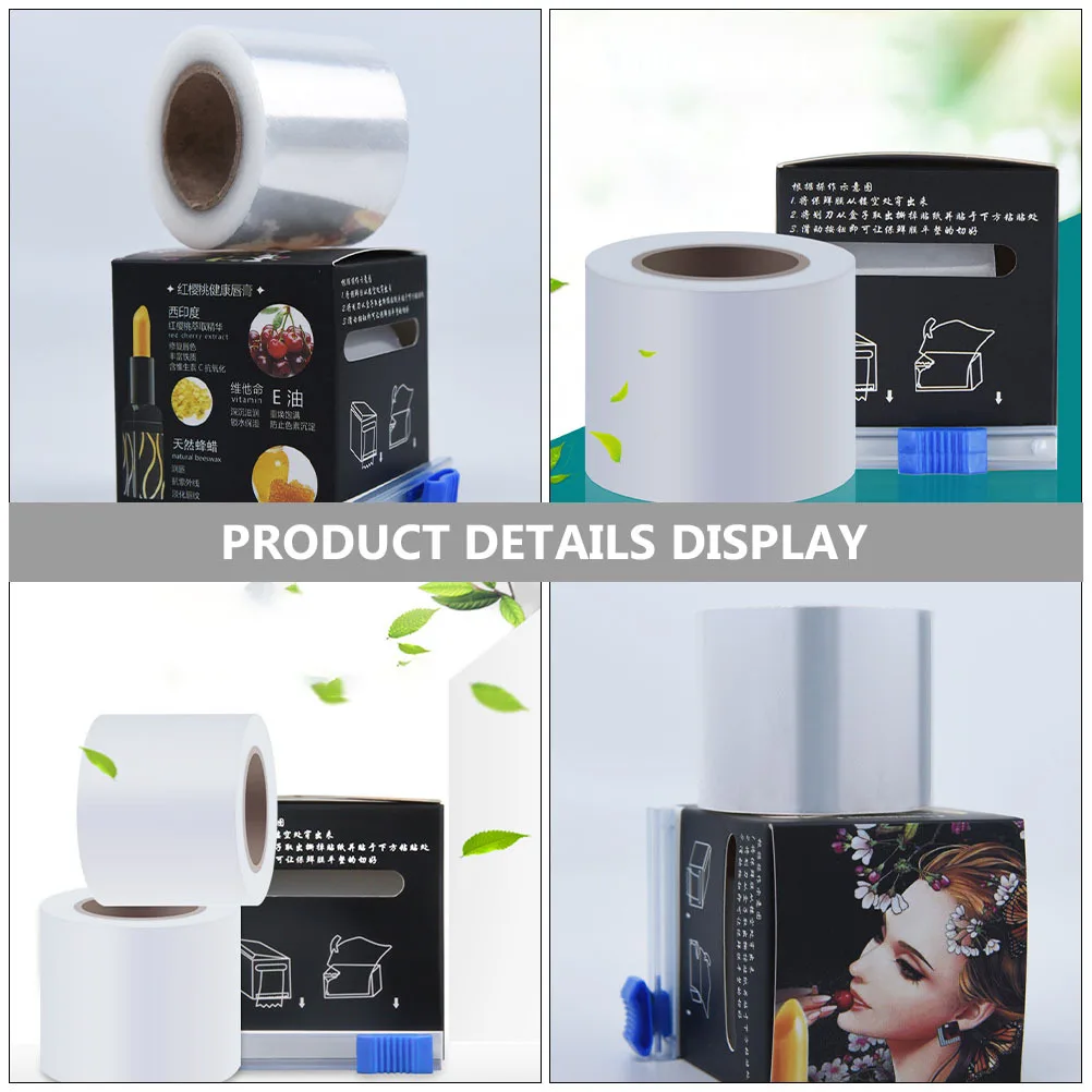 

3 Rolls Makeup Film Compact Delicate Eyebrow Wrap Plastic Film for Convenient Lip and Brow Protection Use Plastic Wrap