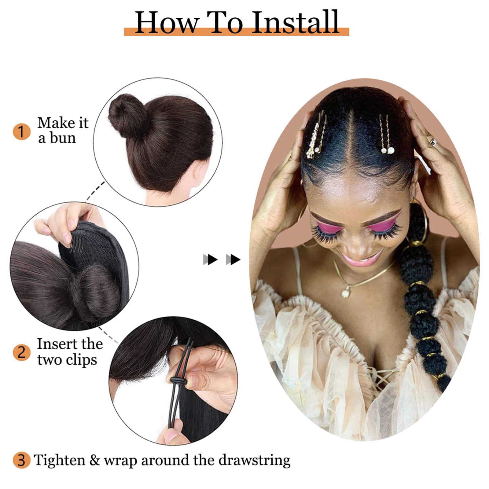 変態カーリーバブルポニーテールヘアエクステンション 18/24/28 インチランタン三つ編みポニーテールカーリーキャタピラーポニーテール合成