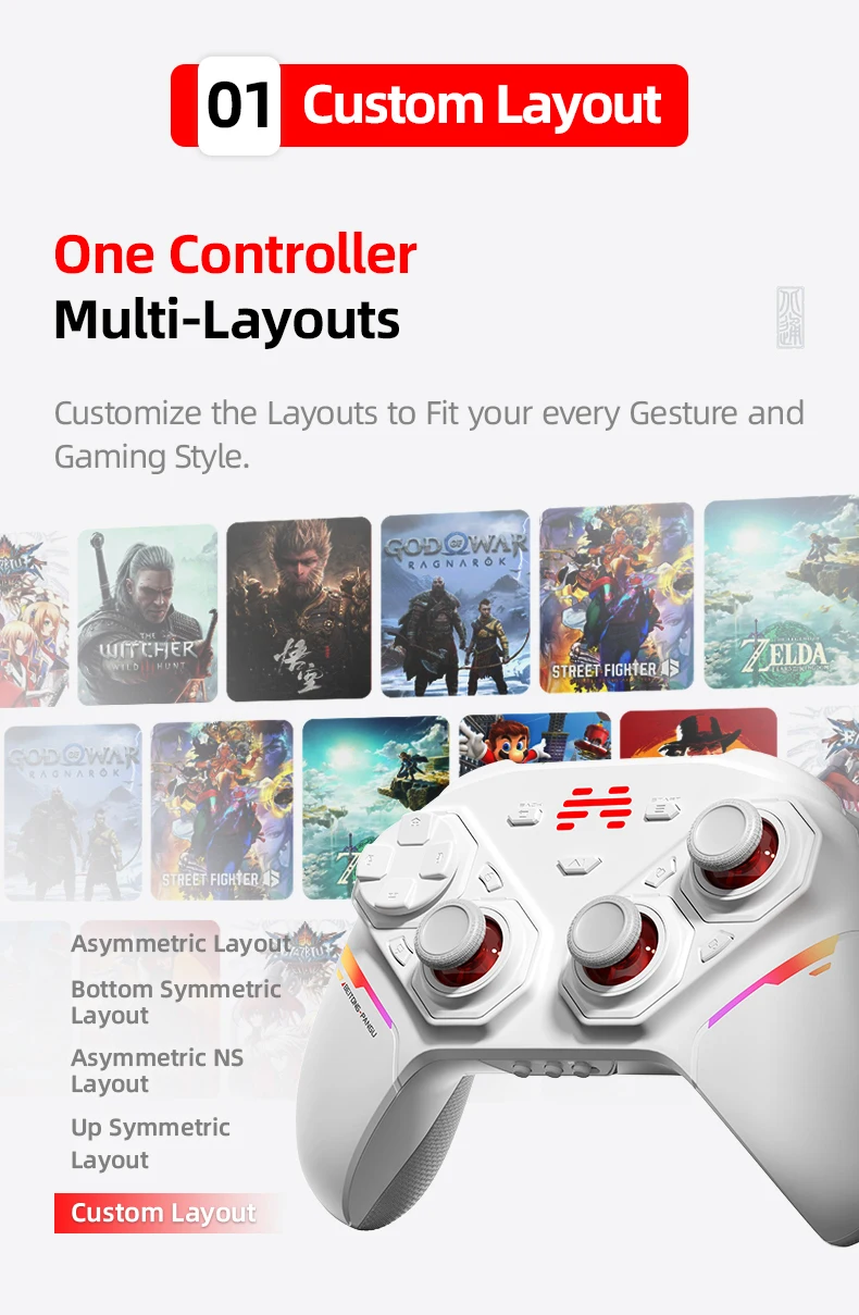 BEITONG PanGu Anpassbarer Modularer Controller Kabelloser Bluetooth-Gamepad Individualisierbarer Gaming-Controller für PC/NS2/Mobilgeräte/Steam – Detail 6