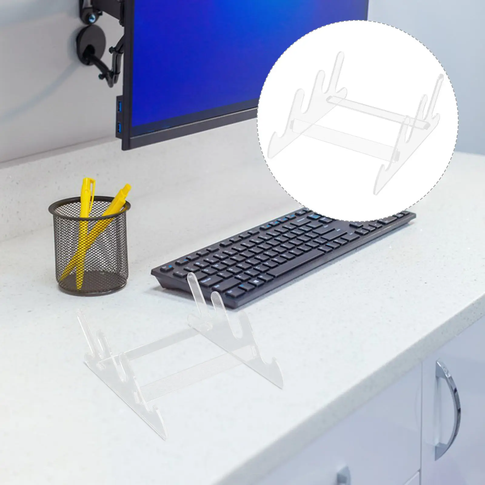 Clear Acrylic Universal Keyboard Stand for Mechanical Gaming Keyboards Portable Disassemblable Display Holder Dust Free Storage