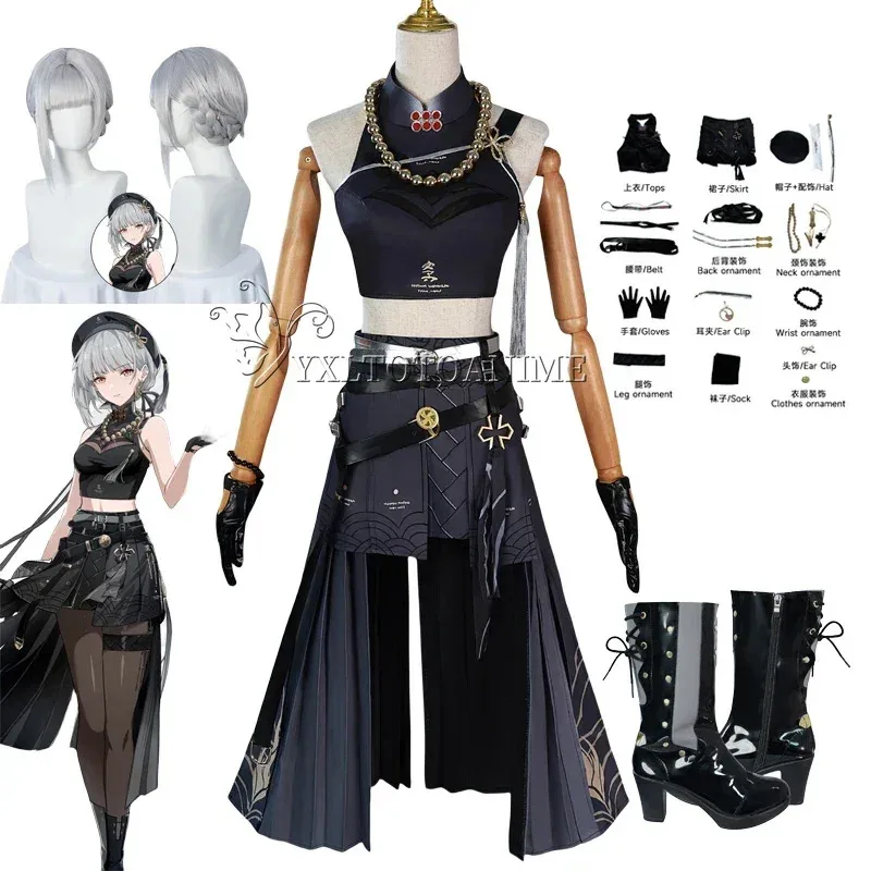 

Game Wuthering Waves Sanhua Cosplay WuWa Sanhua Cosplay Costume Wig Anime Party Role Play Outfits Halloween Dress Uniform