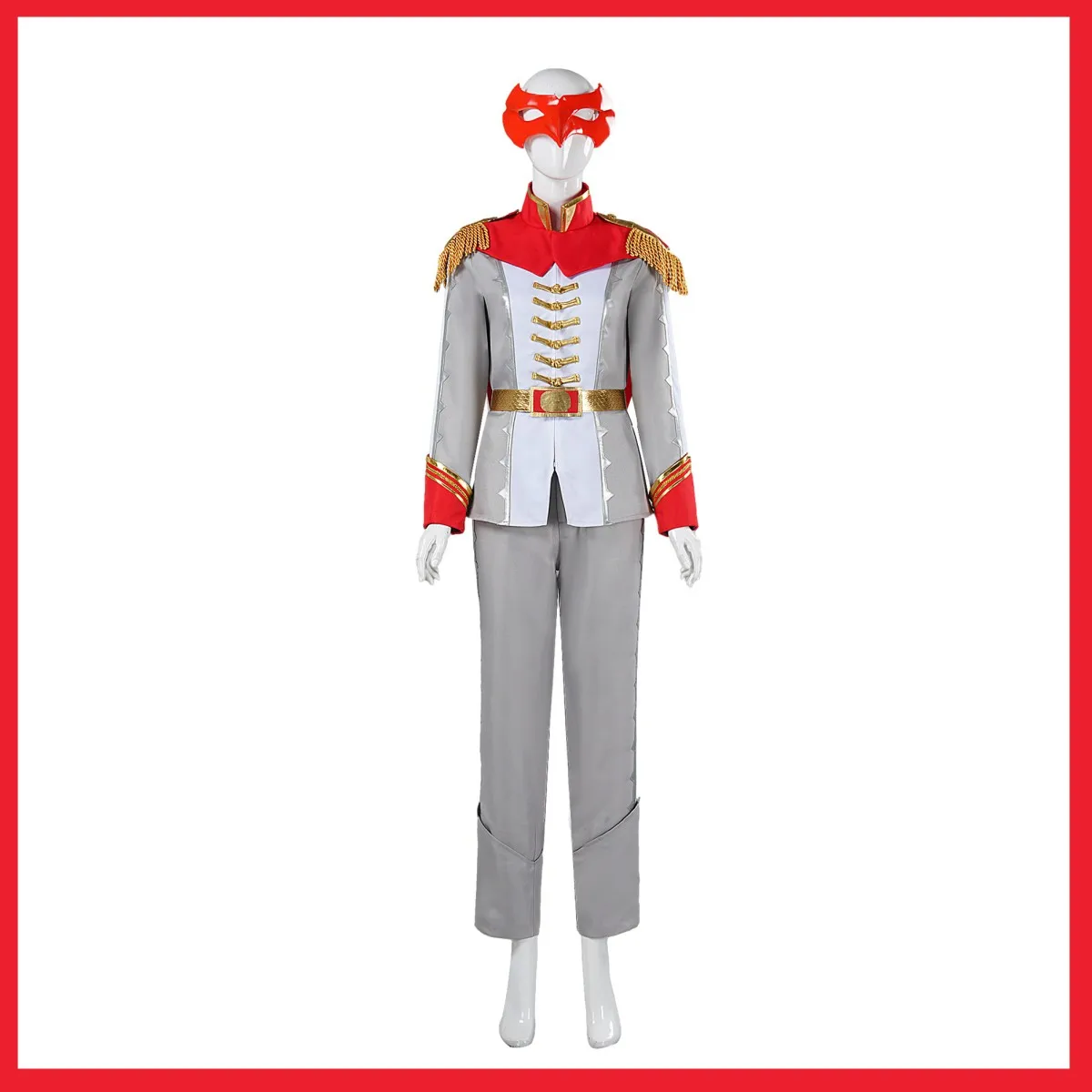 Game Akechi Goro Cosplay Costume P5 CROW Grey Uniform Full Set Mask Wig Adult Man Woman Halloween Christmas Suit