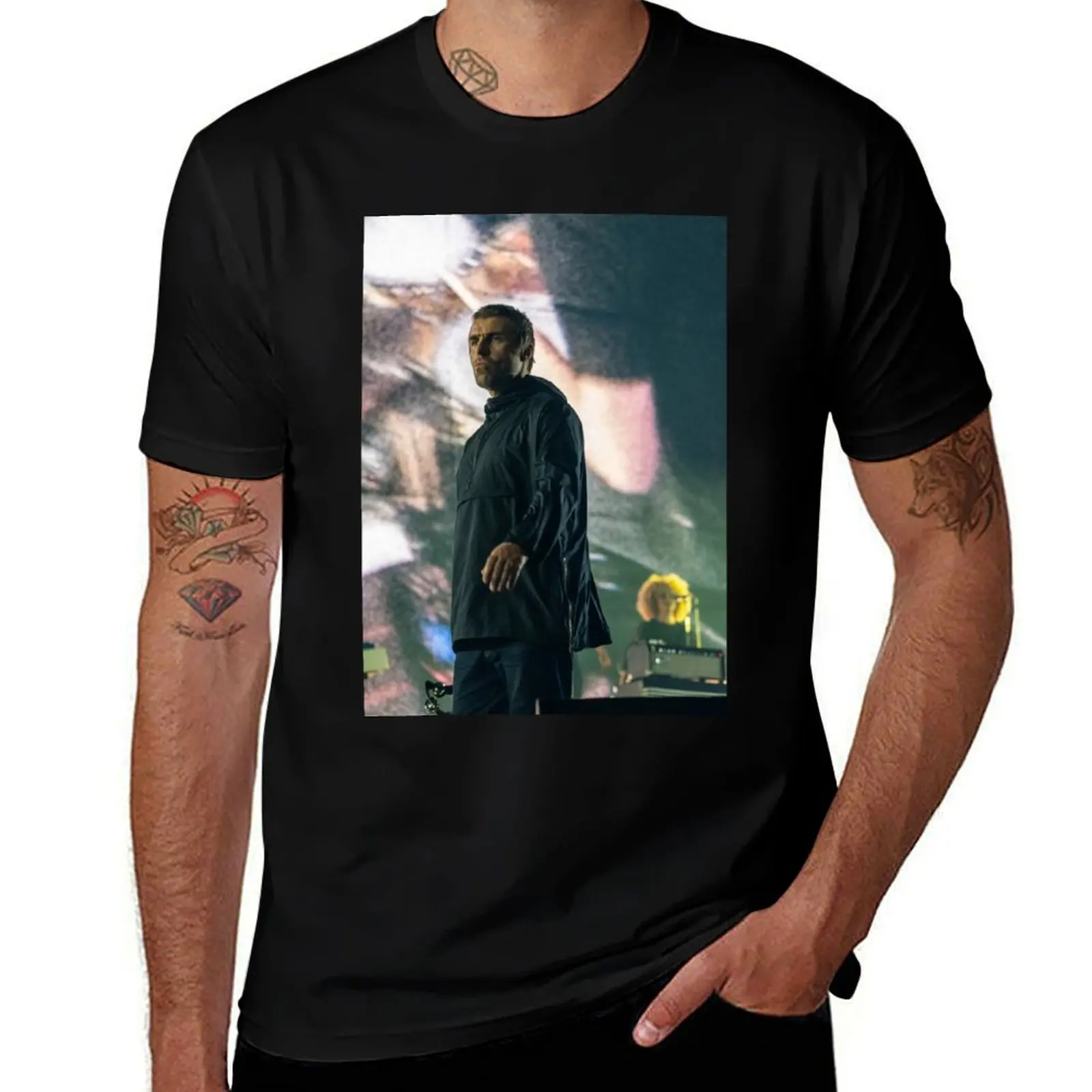 Liam Gallagher Why Me? Why Not. T-Shirt Work Outdoor Short Sleeve Tee