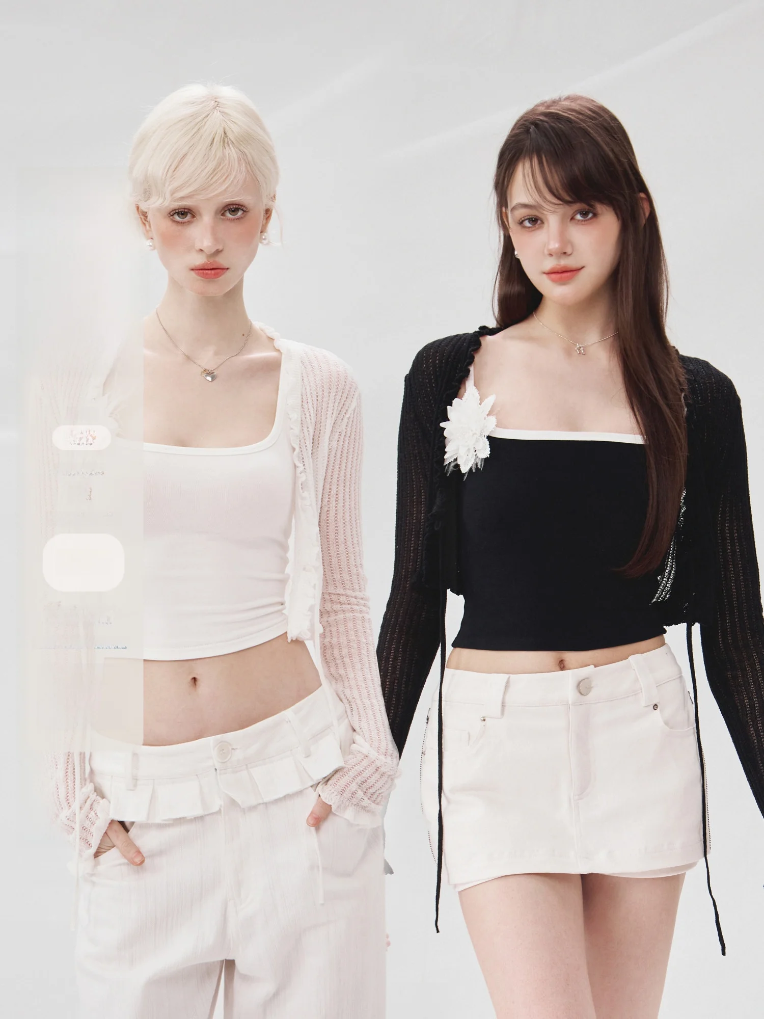 

Летний тонкий вязаный кардиган M Studio для женщин, с защитой от солнца, открытый, с длинными рукавами, укороченный