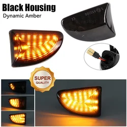 Smoked lens Amber LED Dynamic Side Marker Turn Signal Lights Car Lamp For Mercedes-BENZ Smart Fortwo W451 Coupe/Cabri