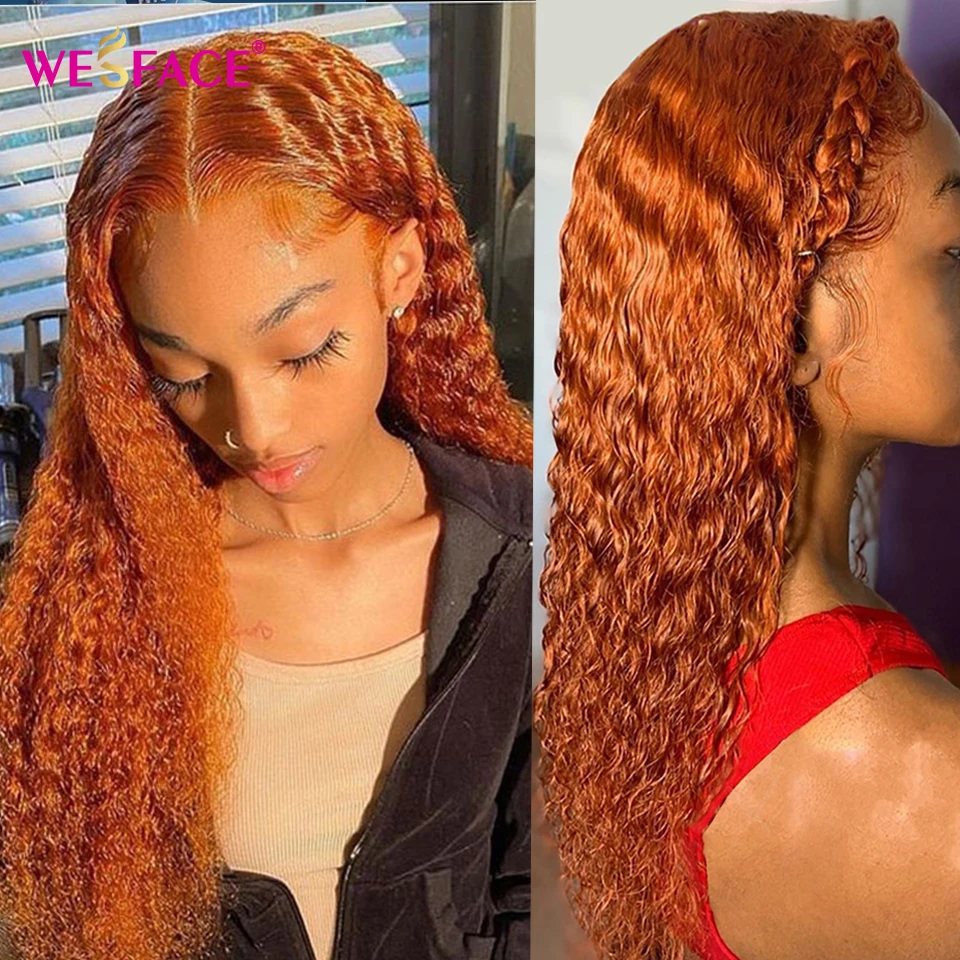 

Orange Human Hair Wig Ginger Colored Human Hair Wigs Curly Deep 350 Colored T Part Lace Wig Human Hair Wigs Brazilian Preplucked
