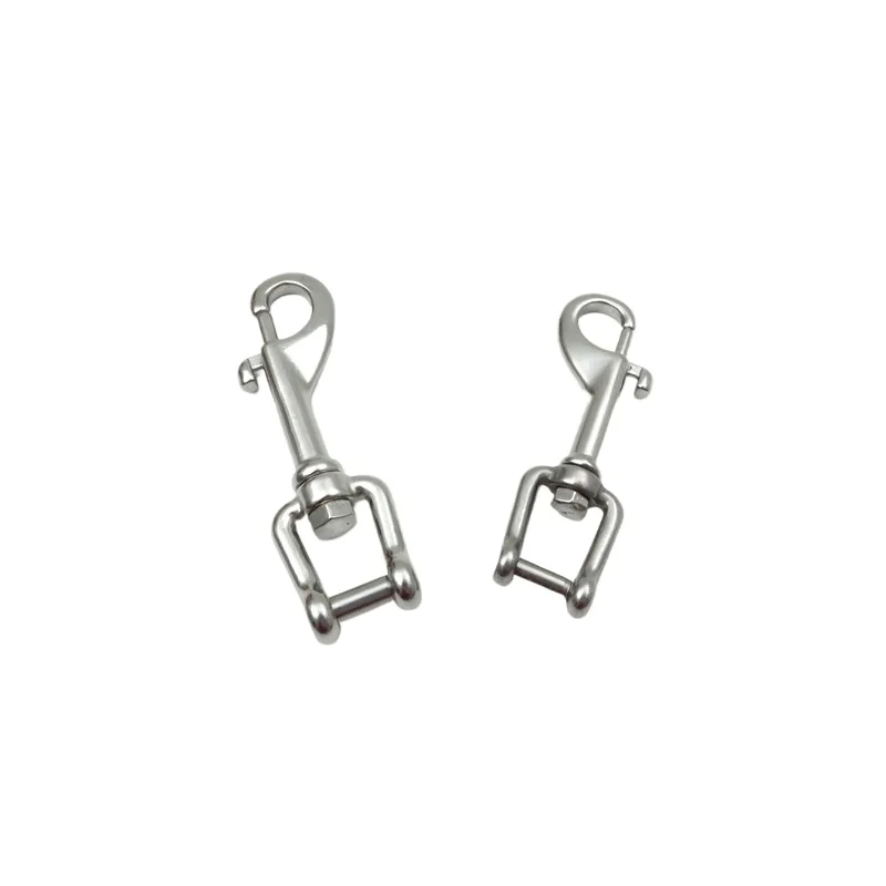 Water Photo Fork Single Head Hook 316 Stainless Steel Diving Hook Quick Removal Snap Dog Button Lock Hook