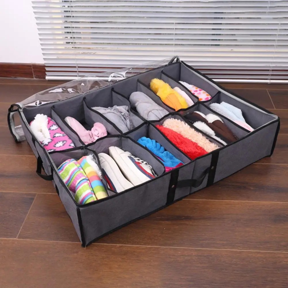 Special Dustproof Smooth Zipper Classified Soft Partition Shoe Storage Organizer Under Bed Shoe Organizer Eco-friendly