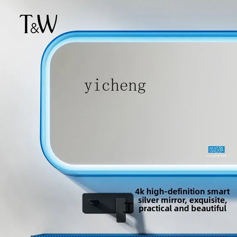 w8- transparent resin bathroom cabinet combination smart mirror household bathroom hand wash face integrated basin cabinet