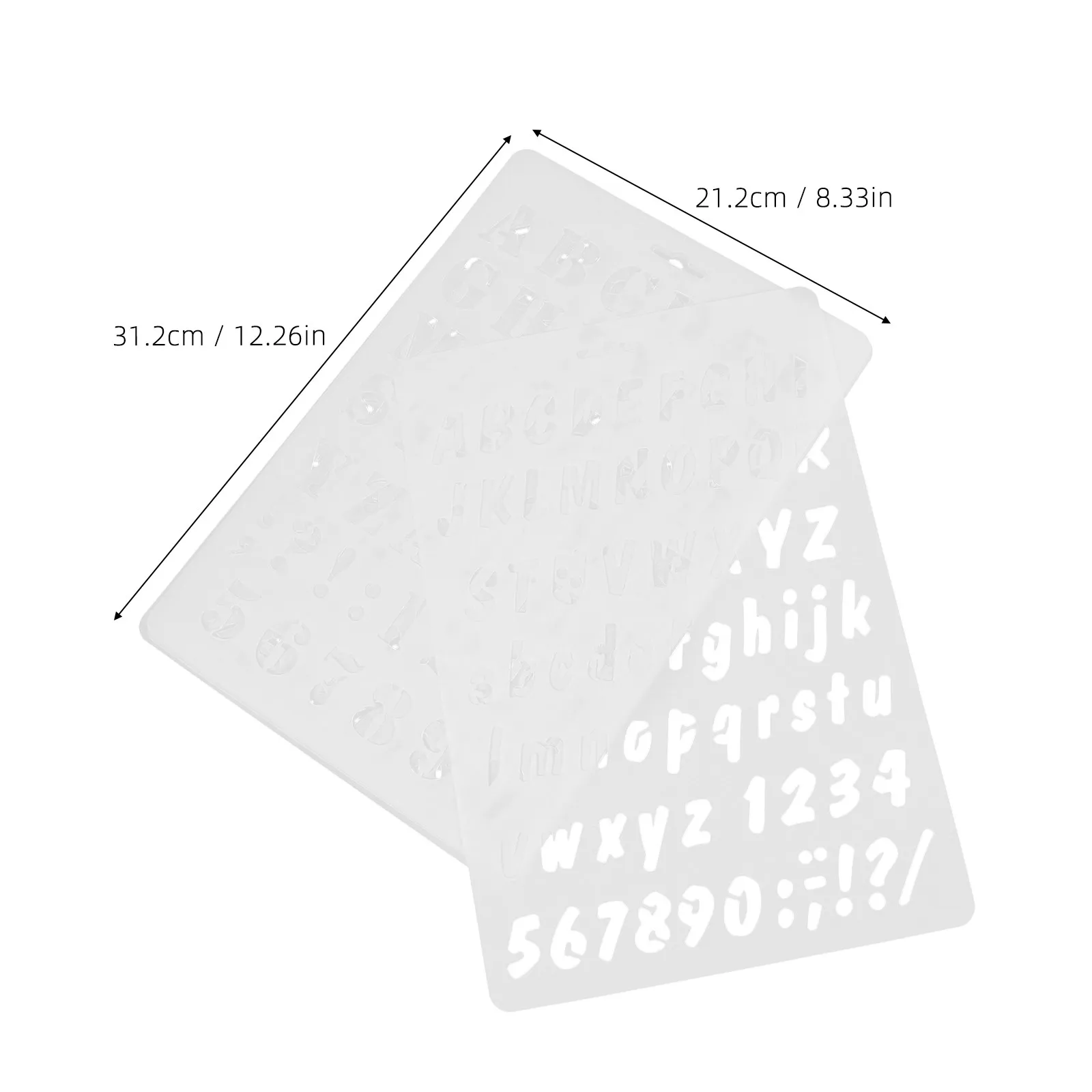 6Pcs Alphabet Stencils Creative Reusable Letter Templates for Painting Drawing Scrapbooking Wall Decoration Educational Art