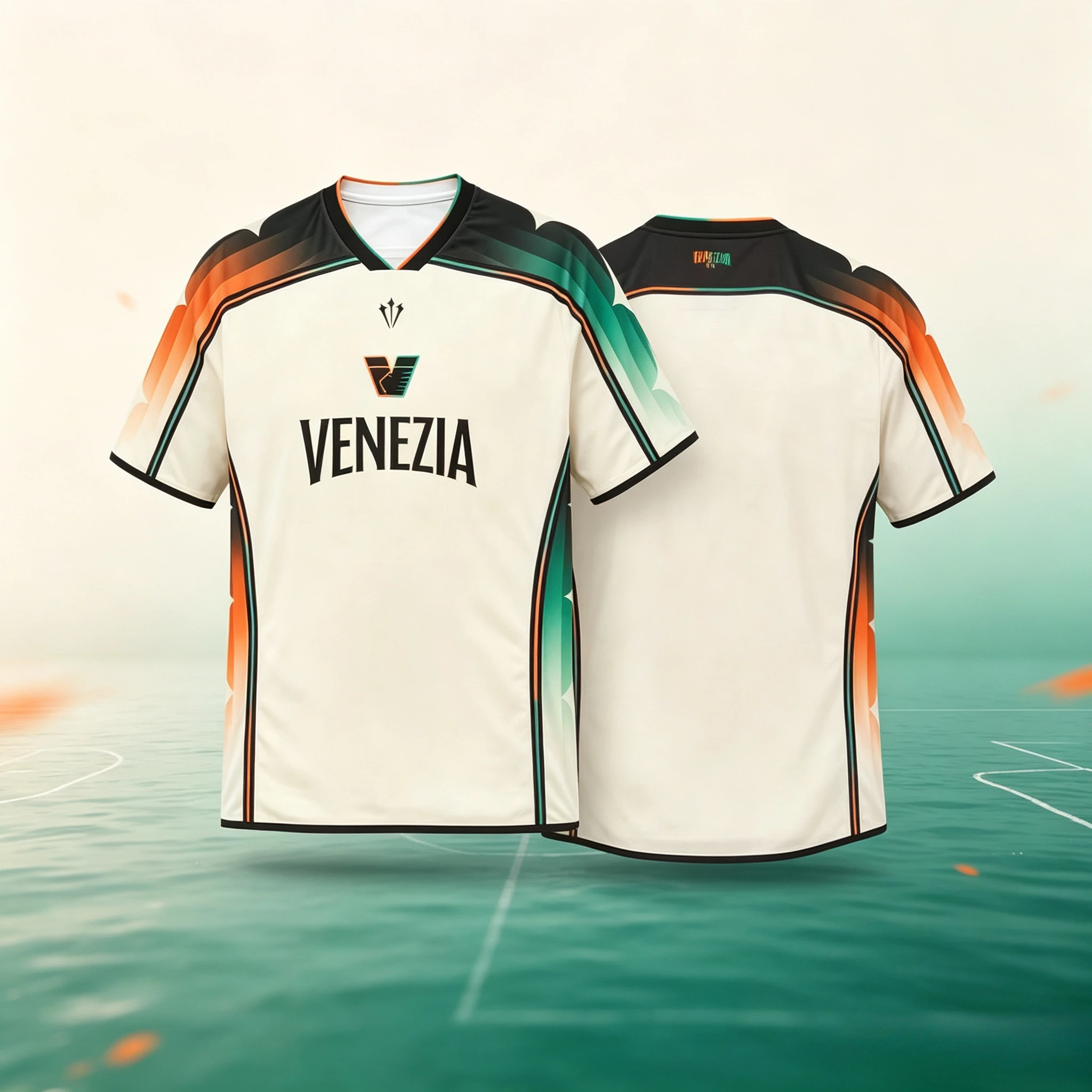 2026/27 Season Venezia Away Unisex Football Jersey Shirt, Men Women 3D Print Summer Sport Breathable Mesh Quick Drying Jersey
