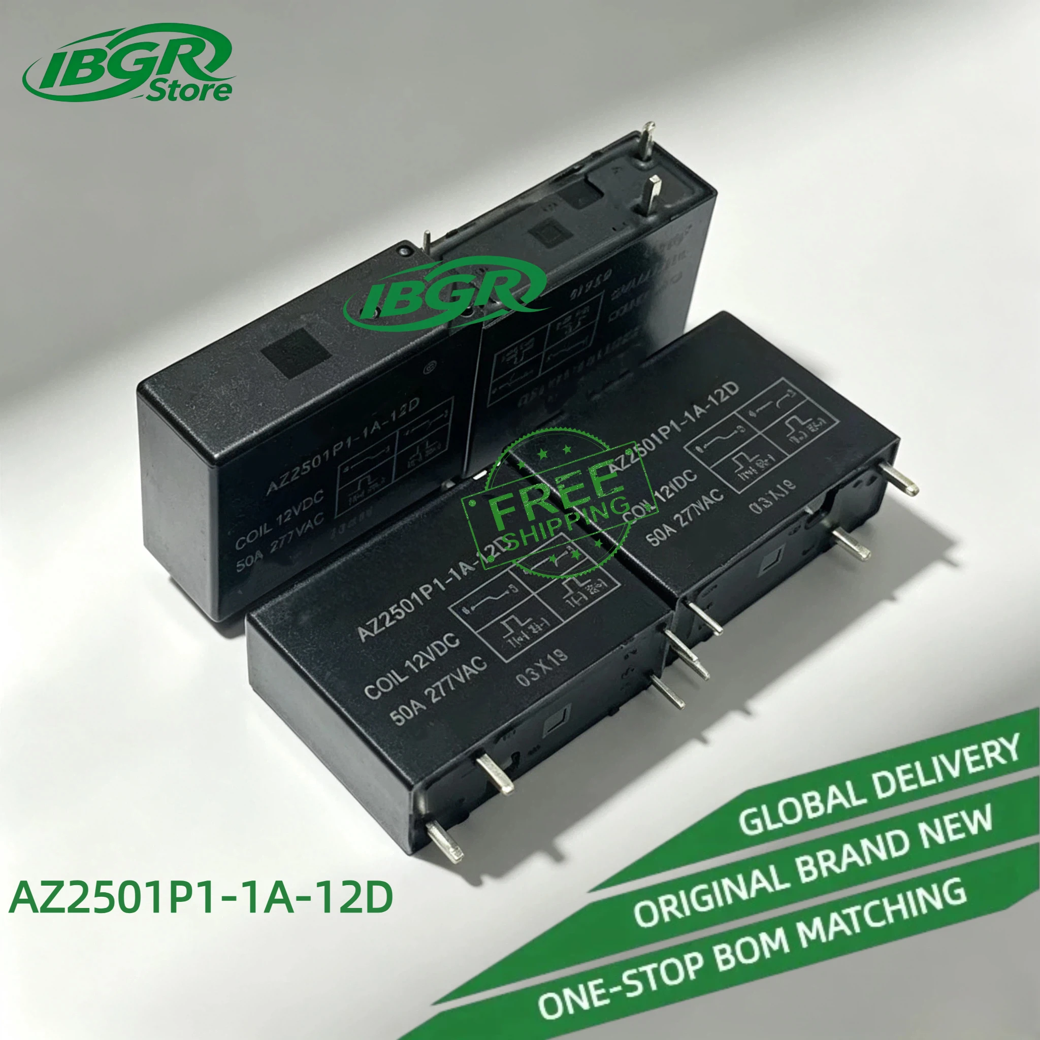 AZ2501P1-1A-12D Magnetic Latching Power Relay, Brand New in Stock