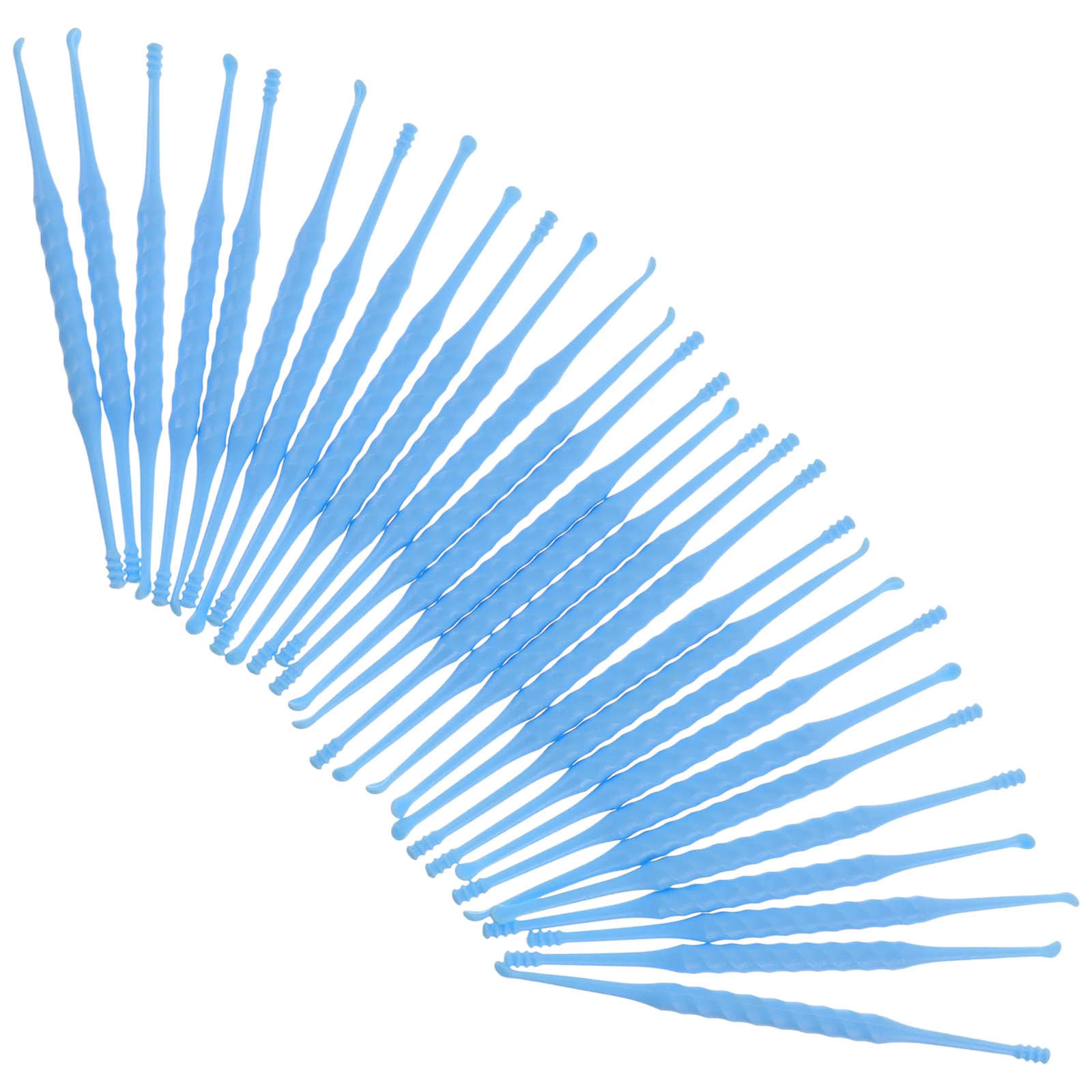 30 قطعة من منتقي شمع الأذن من البلاستيك الفاخر للاستعمال مرة واحدة، ملعقة منظف الأذن المحمولة لصالونات التجميل المنزلية للرجال والنساء من البلاستيك