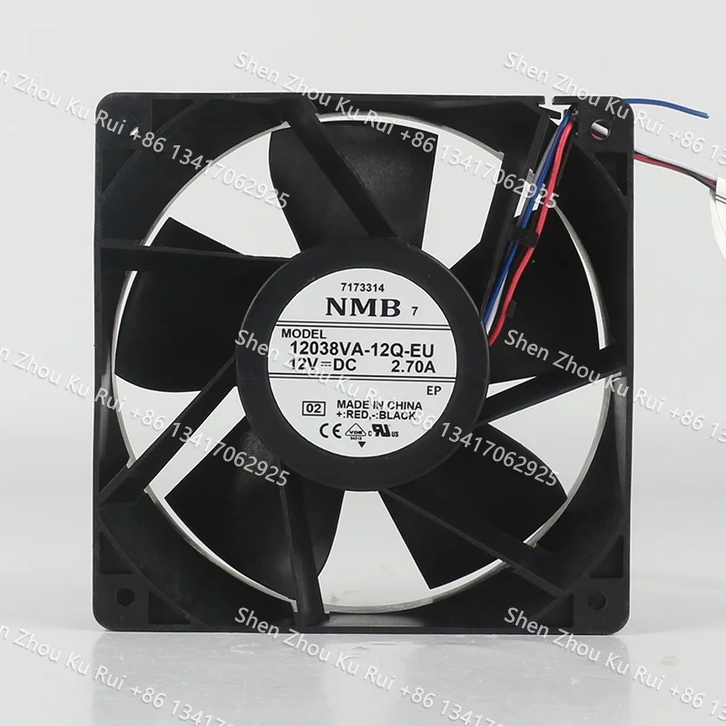 

New NMB 12038 12V three-wire 2.7A 12038VA-12Q-EU Forceful high airflow inverter cooling fan