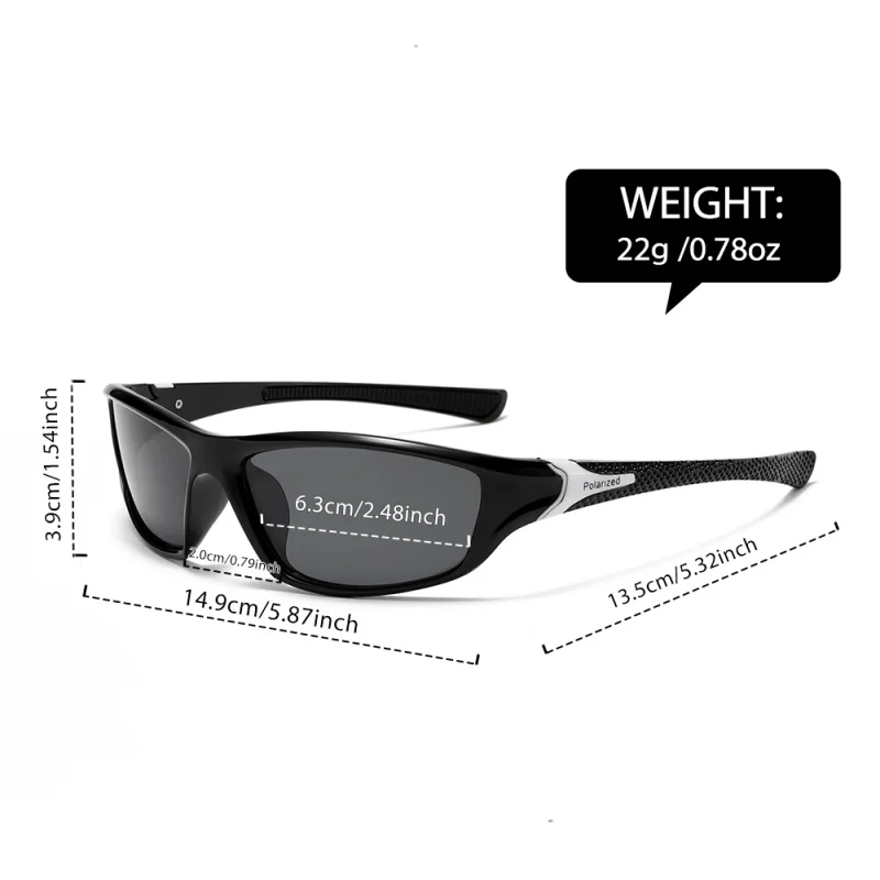 قطعة واحدة، إطار بيضاوي أنيق، نظارات قيادة للرجال، نظارات ملونة، نظارات ترفيهية خارجية