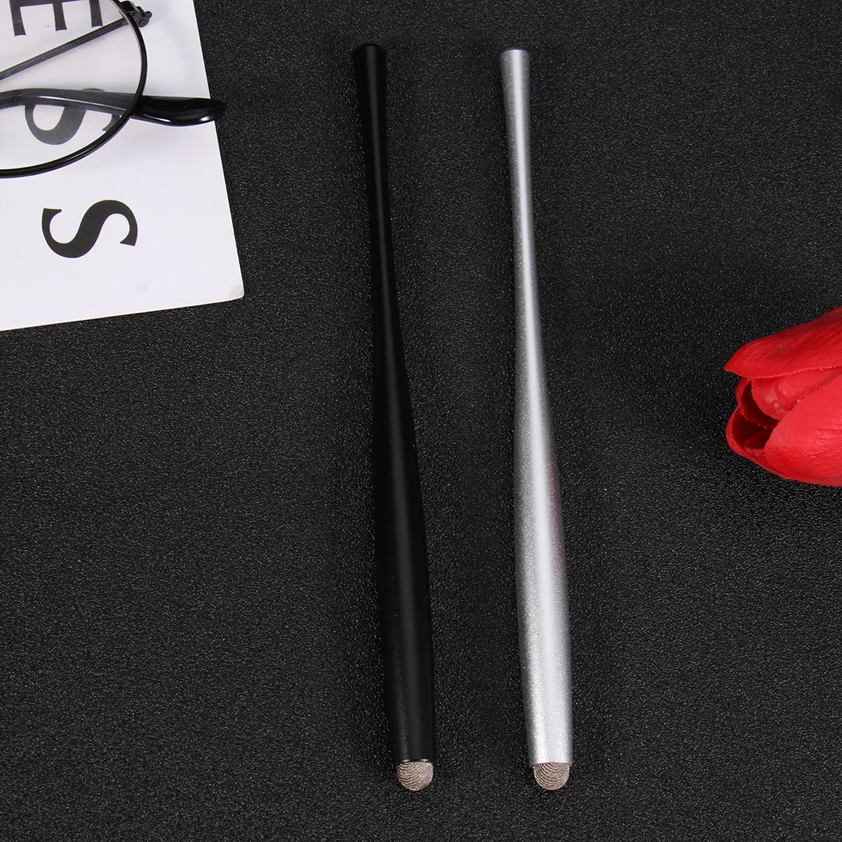 

2 шт., металлическая емкостная ручка, гладкая поверхность, стилус для сенсорного экрана для телефона, планшета, инструмент для рукописного ввода, ручка для сенсорного экрана