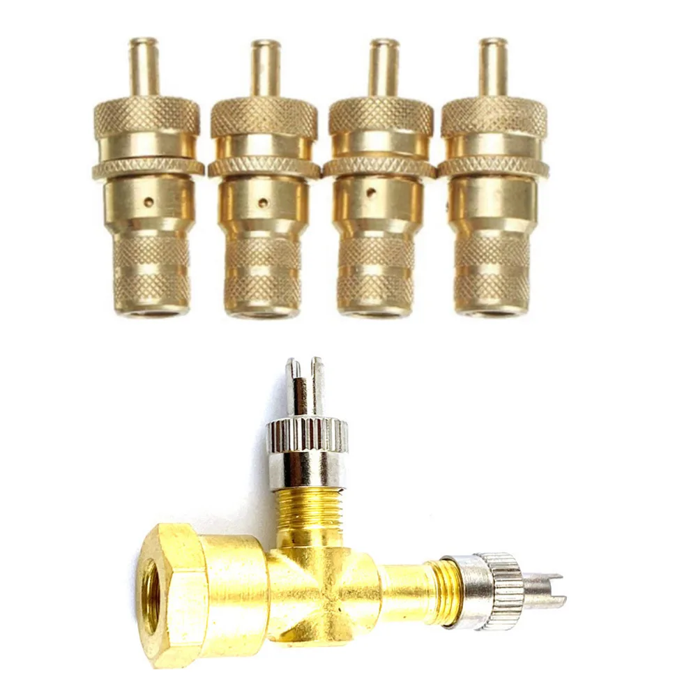 

Тройник клапана TPMS, 3-ходовой разъем манометра в шинах с 4 шт. клапаном выпуска воздуха для мотоциклов, автомобильных шин, аксессуары