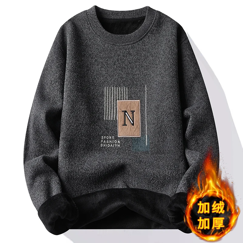 2023 Autumn and Winte korea style men High Quality thicken Sweater Men fashion Sweaters letter pattern Men wool pullovers male