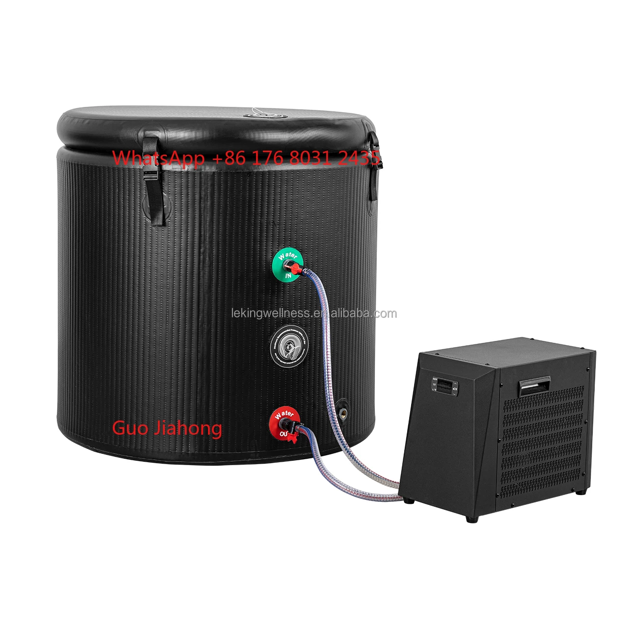 

OEM Drop Stitch Foldable Inflatable Ice Bath Tub Ice Barrel Bath for Sport Recovery Inflatable Cold Plunge with 0.3 chiller