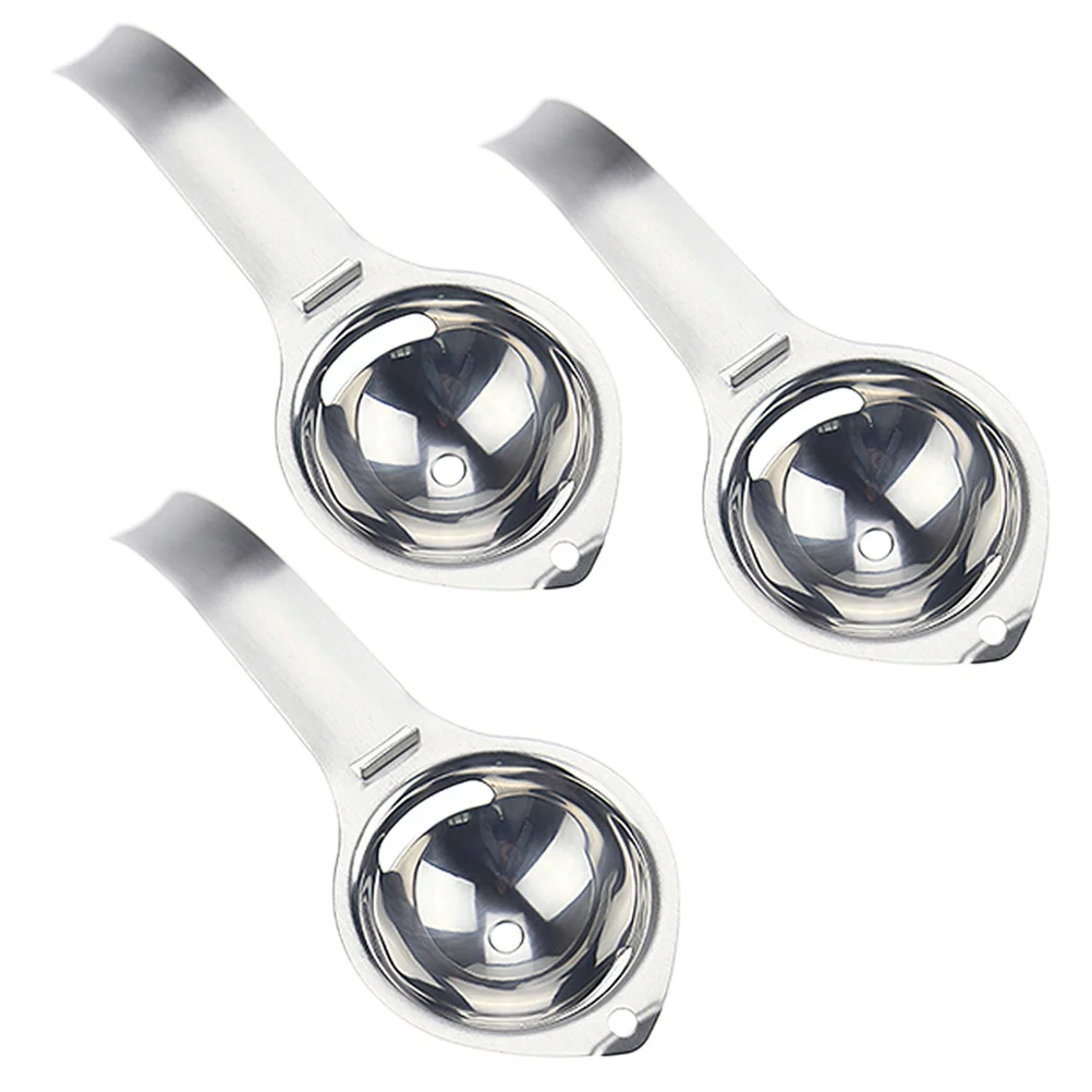 

3Pcs Professional Egg Separator Stainless Steel Yolk Extractor with Wide Gap Filter for Baking Cooking Kitchen Gadgets Divider