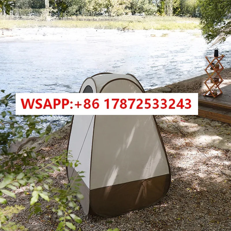 Oxford fabric color blocked outdoor shower tent, mobile toilet, portable changing tent