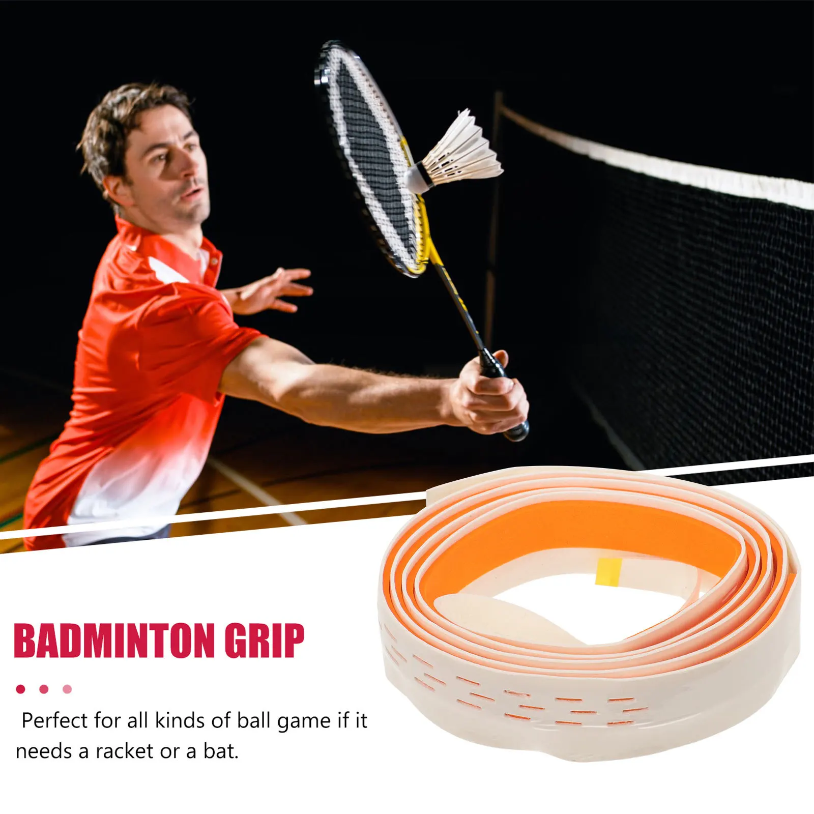 2 قطعة بولي PU المرنة المضادة للانزلاق مضرب شريط لحام امتصاص العرق Overgrip للتنس الريشة الخفافيش التفاف شريط لحام للمقابض #5