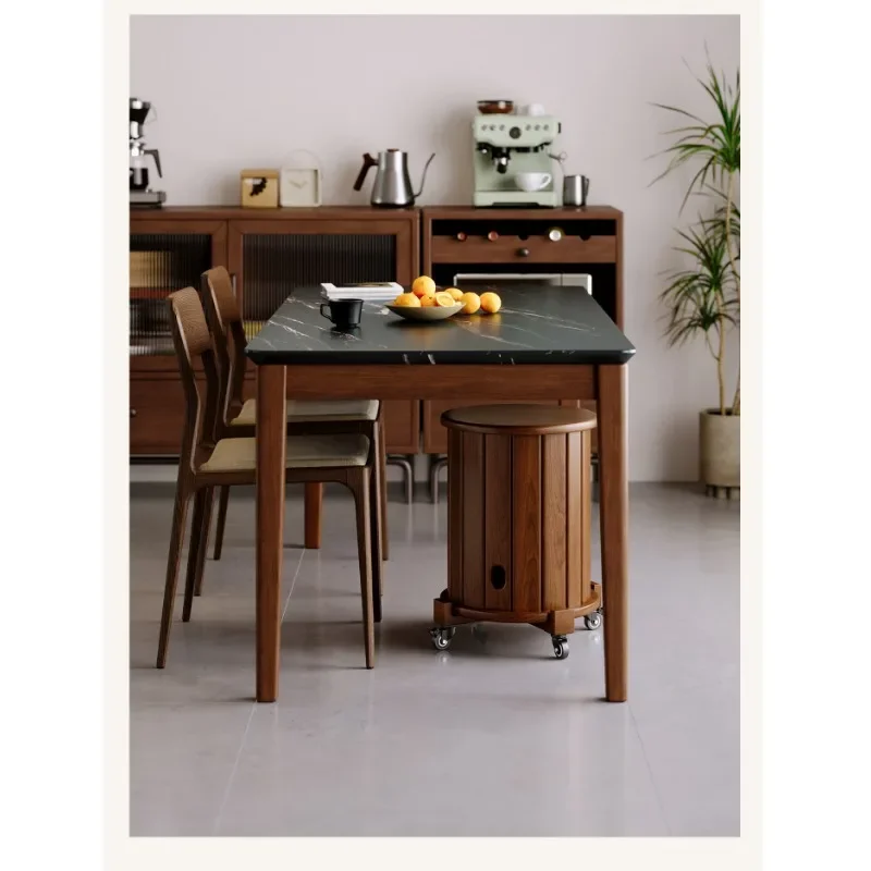Stackable Solid Wood Round Stool 4 In 1 Combined Dining Seat Portable Household Wooden Chair